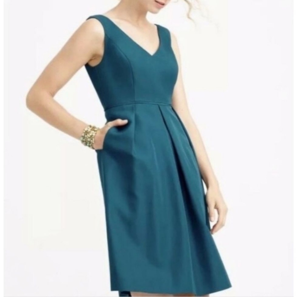 J. Crew Kami Fit and Flare Navy Vicose Dress - Picture 15 of 15